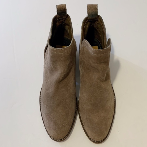 Dolce Vita Taupe Suede Ankle Booties - Picture 4 of 15
